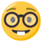 Nerd Face emoji on Emojione